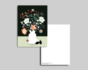 Schneeberg.Land | Postkarte | Blumenestrauss Dezember