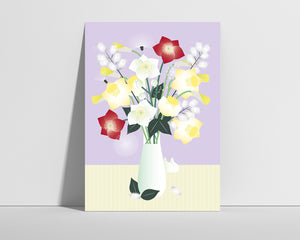 Schneeberg.Land | Postkarte | Blumenestrauss März