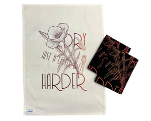 BugLady | Tea Towel | "Dry Just A Little Bit Harder"