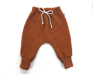 Lunja | Harem pants | Ottoman Ribjersey Cognac