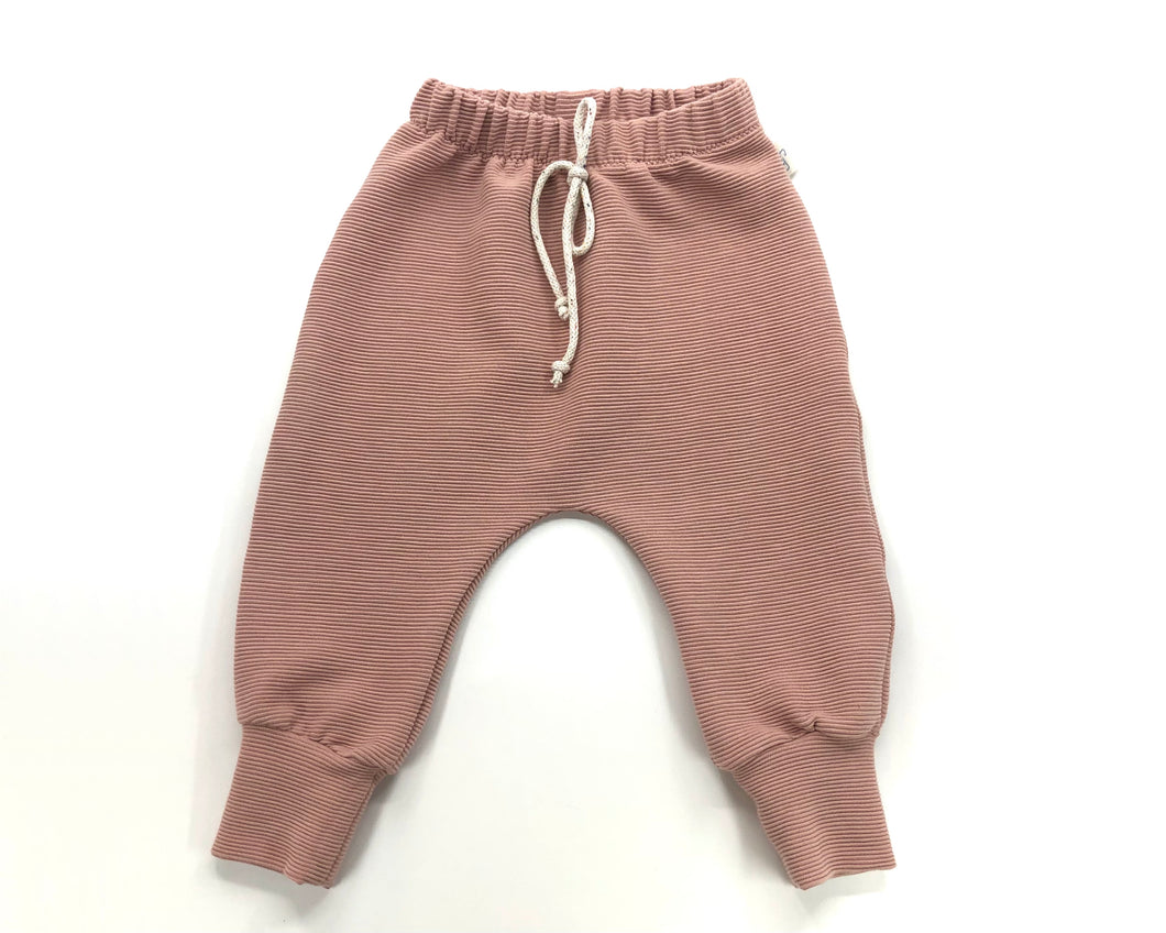 Lunja | Harem pants | Ottoman Ribjersey Rosa