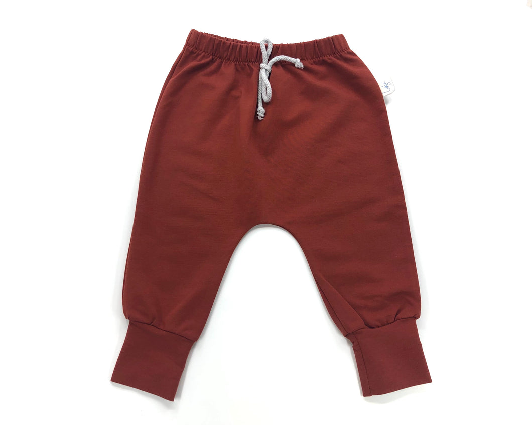 Lunja | Harem pants | Jersey Rostrot