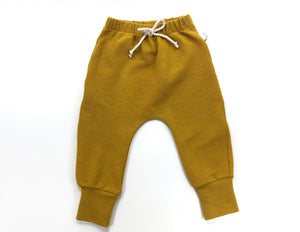 Lunja | Harem pants | Ottoman Ribjersey Senf
