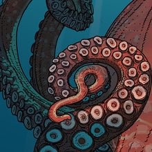 Lade das Bild in den Galerie-Viewer, Jared Muralt | Poster | NYT Riff-Oktopus
